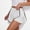 #214 White, variant on Felirenzacia Womens Workout Gym Shorts Running Pleated Contrast Stitch Elastic Waist Athletic Quick Dry Shorts White,L
