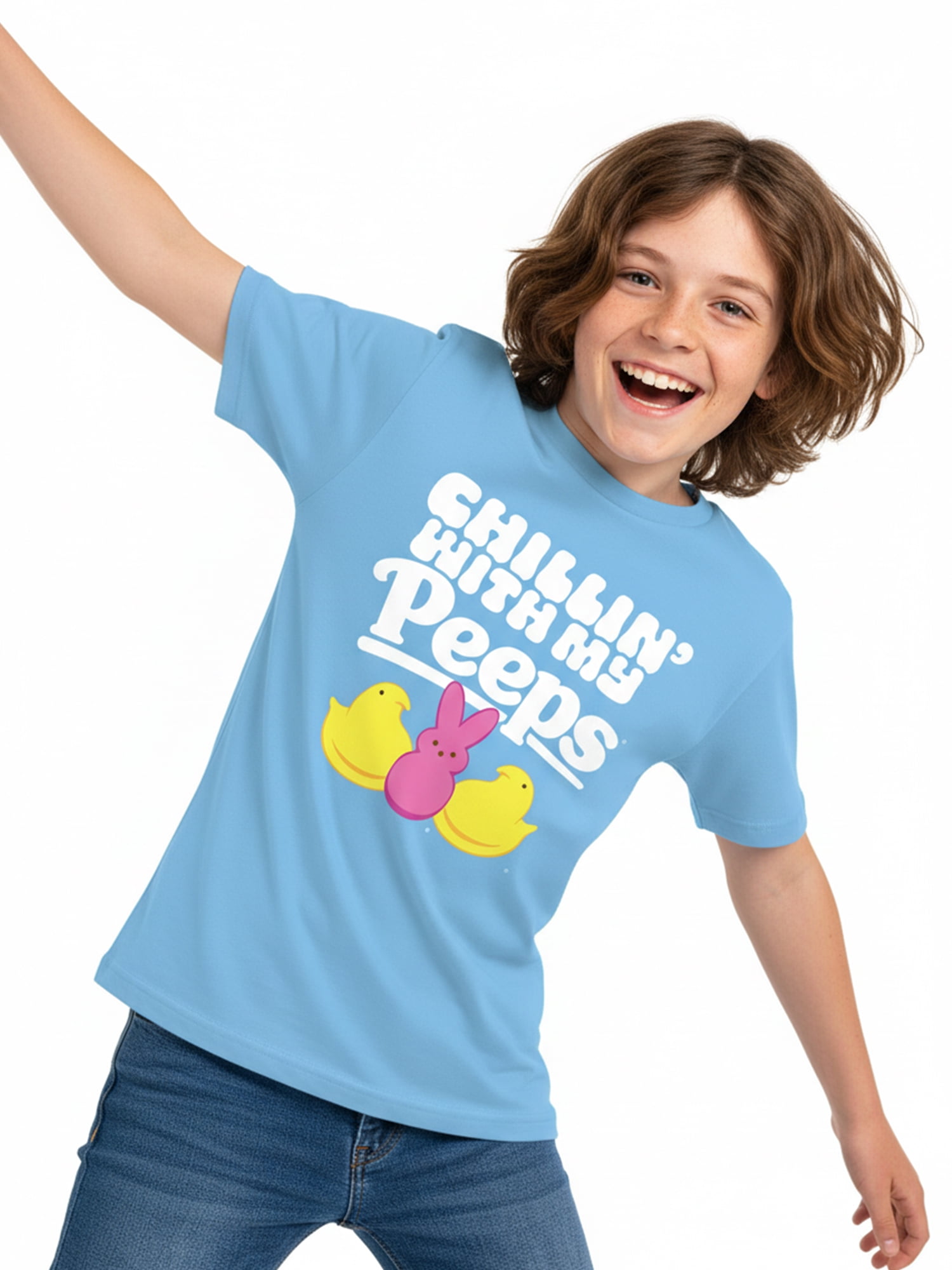 Easter Boys' & Big Boys' Peeps Graphic Tee with Short Sleeves, Sizes 4-18