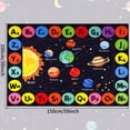 thumbnail image 5 of Outer Space Kids Rug Carpet for Playroom, ABC Educational Learning Area Rug, Non-Slip Solar System Road Play Rug for Bedrooms Classroom Nursery Decor Black 59X39.4 Inch, 5 of 5