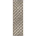 thumbnail image 2 of Addison Rugs Dream Shag Premium Machine Washable Transitional Lattice Taupe Runner Rug, 2'3" x 7'6", 2 of 8