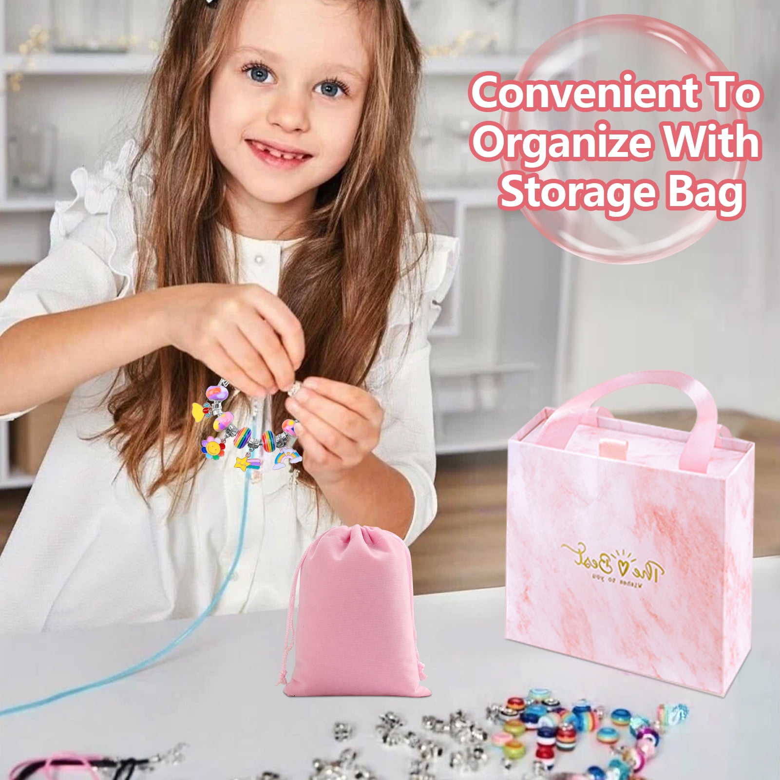 Yalumo 67pcs Charm Bracelet Making Kit, Girls Bracelet Jewelry Making Kit DIY, Birthday Gifts Set, Thanksgiving gift