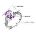 thumbnail image 3 of Mfigree Trend Simple All Ring Platinum Plated Purple Egg Ring Women's Ring, 3 of 9