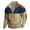Beige, variant on Hogleaql Quarter Zip Pullover for Men Long Sleeve Comfy Stand Collar Vintage Sherpa Fleece Pullover Jackets Color Block Thick Lightweight Thermal Sweatshirts Patched Padded Khaki L