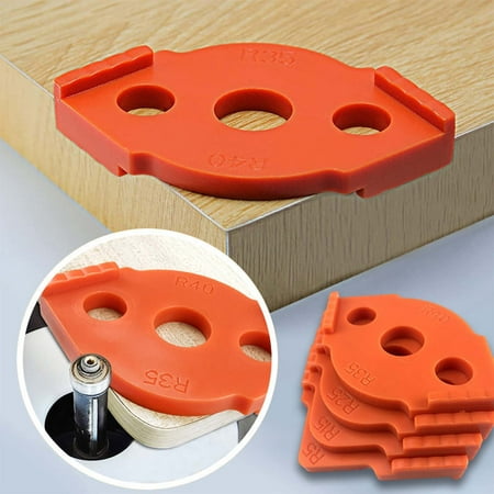 

Isvgxsz New Products Multifunctional Household Tools Router Templates 1-Piece Woodworking Semi-Fillet Quick Positioner R Angle Gauge Woodworking Trimming Machine Semi-Fillet Quick Positioning Molder