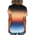 thumbnail image 6 of Mifsaly Womens Mens Tshirts Cotton Gradient Short Sleeve Shirts Slim Fit Muscle Shirt Gym Workout Everyday Work Blouses Breathable Unisex Summer Tops XXL, 6 of 9