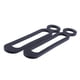 thumbnail image 1 of Paquete de 2 herramientas de silicona multiusos para ataduras de mallas, cuerdas para exteriores, senderismo y campamento. Negro, 1 of 8