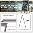 thumbnail image 2 of Double-Sided Magnetic Chalkboard 40"x20" A-Frame - Vintage Pine Wood Sign Board with Windproof Base, 8 Markers & Magnets for Restaurant/Cafe/Retail (Grey), 2 of 17