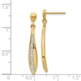 thumbnail image 4 of Auriga Fine Jewelry 14K Yellow Gold Diamond Stud Earrings for Women (L- 1.23 inch, W- 0.2 inch), 4 of 6