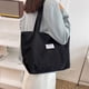 thumbnail image 3 of Bolsos Casuales Mujer Bolso Mano Pana Bolso Compras (negro), 3 of 9