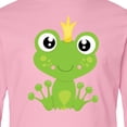 thumbnail image 4 of Inktastic Cute Frog, Green Frog, Frog Prince, Crown Long Sleeve Youth T-Shirt, 4 of 5