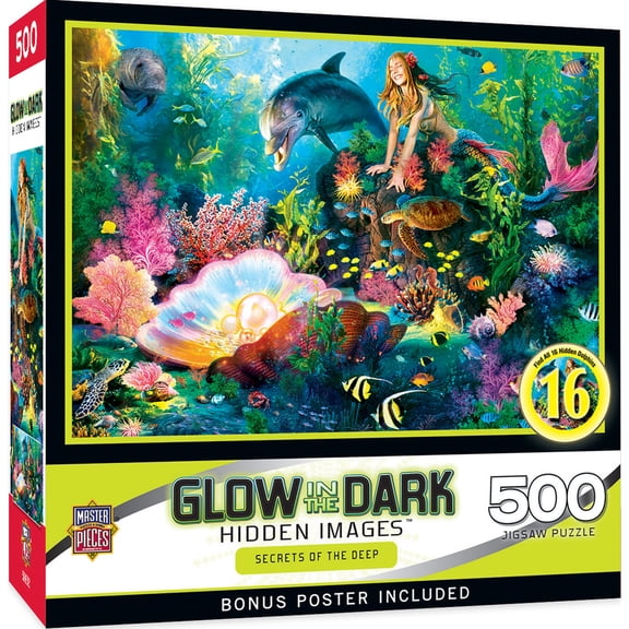 MasterPieces 500 Piece Glow in the Dark Puzzle - Secrets of The Deep
