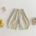 thumbnail image 2 of MEZZALL Kids Baby Girl Minimalist Striped Pants Daily Elastic Waist Pants Trousers 4-5 Years Lovely Kids Wear, 2 of 4