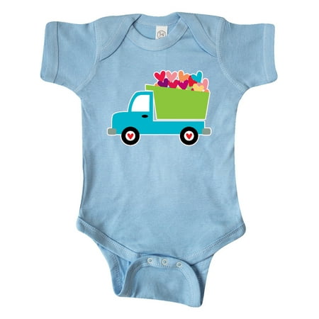 

Inktastic Valentine s Day Heart Truck Gift Baby Boy or Baby Girl Bodysuit