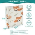 thumbnail image 5 of WOBOGO Cute Fox File Folders Extra Large Capacity to Hold 200 Sheets of Documents Hard Shell Ring Binder for School Home Office, 5 of 10