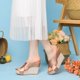 thumbnail image 2 of Open Toe Platform Slide Wedge Sandals for Women Rose Gold US 7.5/UK 5.5/EU 38, 2 of 6
