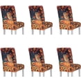 thumbnail image 4 of Autumn Maple Leaf Owl Thanksgiving Chair Covers Set of 6 Spandex Stretch Parsons Chair Slipcovers for Dining Room Universal Removable Washable Chairs Seat Covers Protector for Fall Decor, 4 of 7