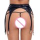 thumbnail image 5 of iEFiEL - Liga de cuero de charol para mujer adulta, sexy, con efecto mojado, para discoteca, con clip de metal de plástico, sujetador de liguero, 5 of 5