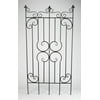 Decorative Metal Garden Fence Gate in Dark Gray Finish