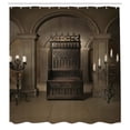 thumbnail image 3 of Ambesonne Gothic Shower Curtain, Renaissance Castle King, 69"Wx75"L, Beige Brown, 3 of 5