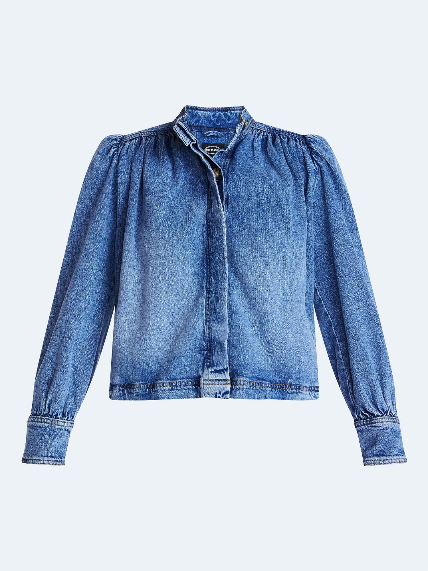 Scoop Women’s Cropped Ruched Jacket, Sizes XS-XXL