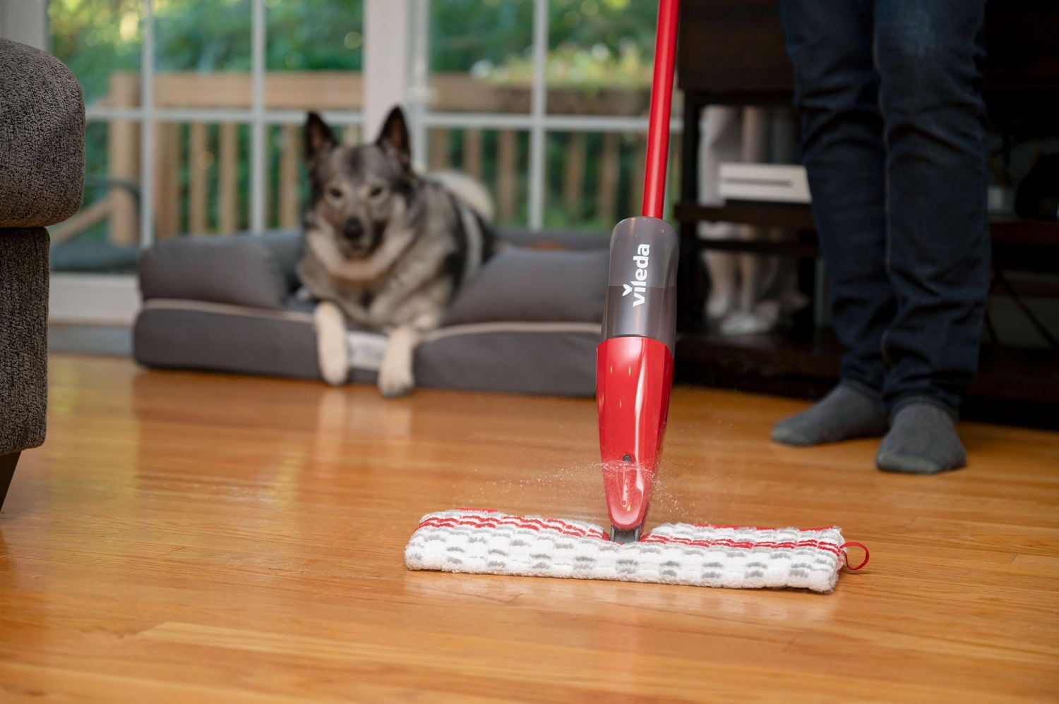 Recharge Vadrouille ProMist Max de Vileda - Réutilisable et lavable, Tête de remplacement 1 pièce