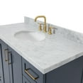 thumbnail image 5 of Ariel Taylor 49 In. Oval Sink Vanity With Carrara White Marble Countertop In Midnight Blue, 5 of 10