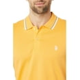 thumbnail image 3 of U.S. Polo Assn. Men's Slim Fit Solid Tipped Interlock Polo Shirt, Blazing Orange, Small, 3 of 3
