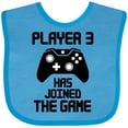 thumbnail image 3 of Inktastic Player 3 Has Joined the Game Boys or Girls Baby Bib, 3 of 4