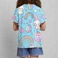 thumbnail image 4 of YABCSAZ Easter Shirt for Toddler Boy Girl Summer Casual Loose T Shirts Crewneck Short Sleeve Bunny Outfits Kids Digger Eggs Hunt Tops Cotton Tee Top Blouses Size 9 T, 4 of 8