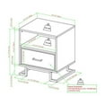 thumbnail image 7 of 20" Contemporary Metal and Wood Night Stand with One-Drawer - Charcoal, 7 of 7
