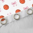 thumbnail image 4 of Manfei Basketball Sport Blackout Curtains Set of 2 (52x84 Each),Pink Bow Tie Window Curtains,Ball Game Gamer Curtains and Drapes For Girls Boys,Ultra Soft Home Decor, 4 of 6