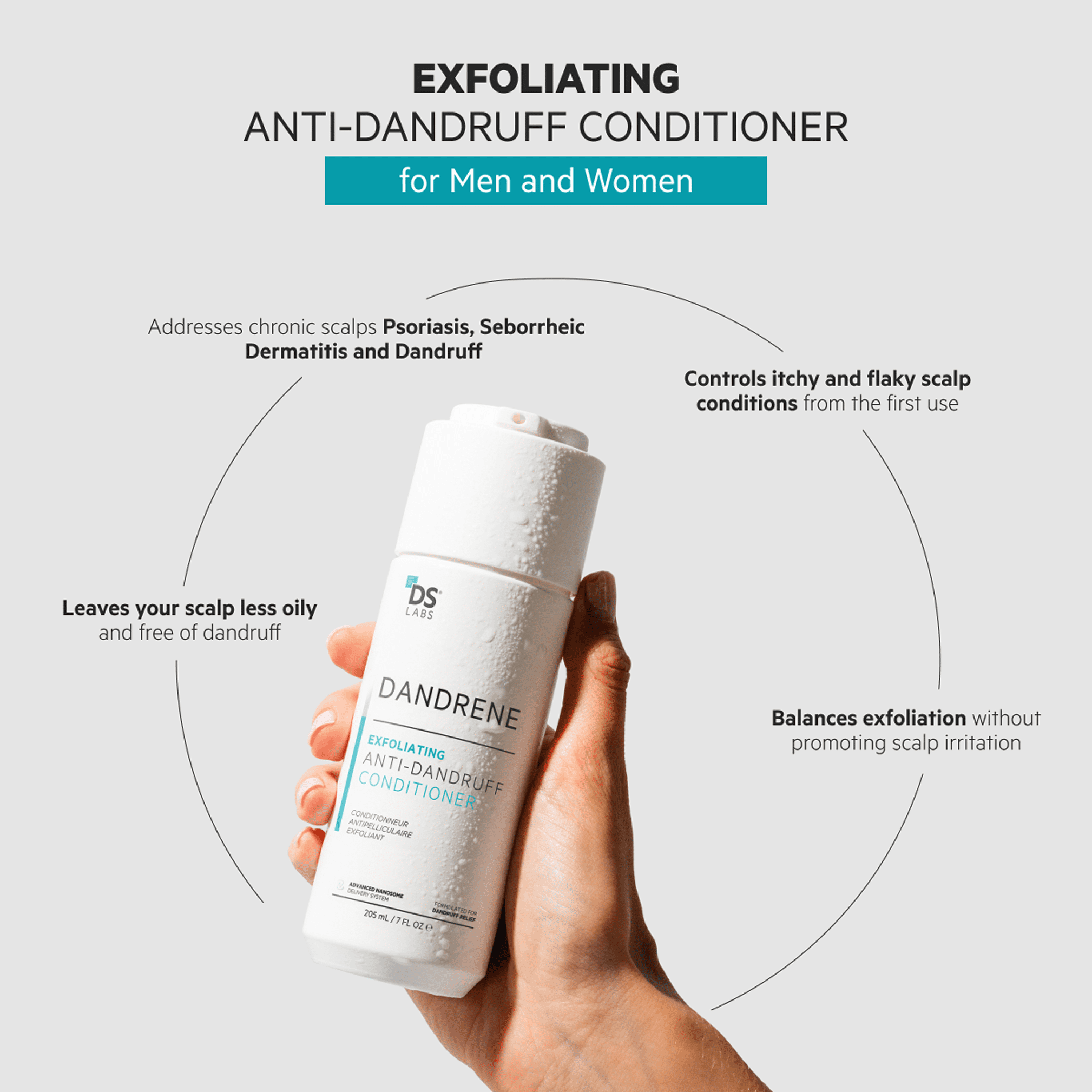 Dandrene Exfoliating Anti-Dandruff Conditioner - 205ml (7 Fl Oz)