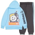 thumbnail image 2 of Thomas & Friends Full Steam Ahead Boys 2-Piece Fleece Set - Thomas the Tank Engine Hooded Pullover Sweatshirt and Joggers for Kids (Size 3T-8), 2 of 14