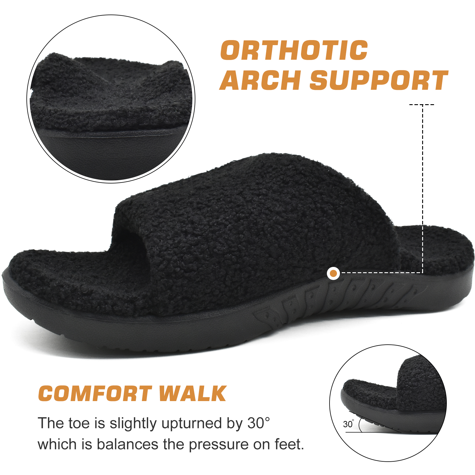 Oncai Men's Adjustable Arch Support Slides photo 2