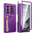thumbnail image 1 of Vizvera para Samsung Galaxy Z Fold 6 Funda de Teléfono, con Soporte para Tarjetas RFID, Soporte para S Pen, Cubierta de Cámara, Funda Protectora de Silicona a Prueba de Golpes - Morado, 1 of 7