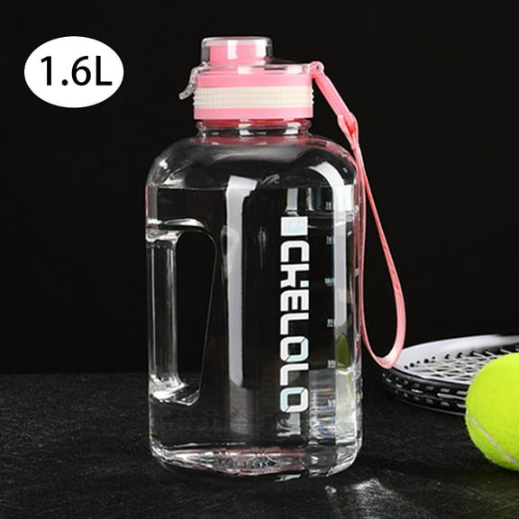 Large Capacity Gallon Water Bottle With Handle Leakproof Motivational Jug For Outdoor Camping Fitness Sports Hydration