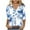 Blue, variant on Stamzod Womens Tops Dressy Casual Loose Plus Size Floral Top Summer V Neck 3/4 Sleeve Tunic Tops for Women Loose Fit Dressy Blue C XL