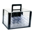 thumbnail image 3 of Contenedor de almacenamiento de chips, acrílico, portátil, transparente, para el hogar, bar, multiusos, con capacidad para 600 unidades, vitrina, con 6 bandejas de 40 mm, 3 of 8