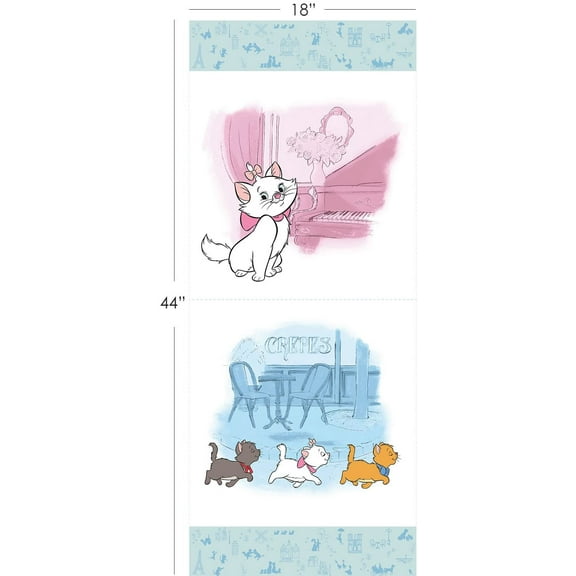 Disney The Aristocats Fabric Panel in Multi by The Panel