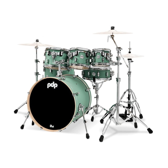 Batería Concept Maple Finish Ply 7 Piezas C/hardware PDCM2217WH-SF PACIFIC DRUMS verde 62x57x81