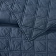 thumbnail image 2 of Brooklyn Loom Diamond Stiched Prewashed 100% Cotton Blue 2-Piece Twin Quilt Set, Solid Casual themed, Adult Bedding, OEKO-TEX Certified, 2 of 10