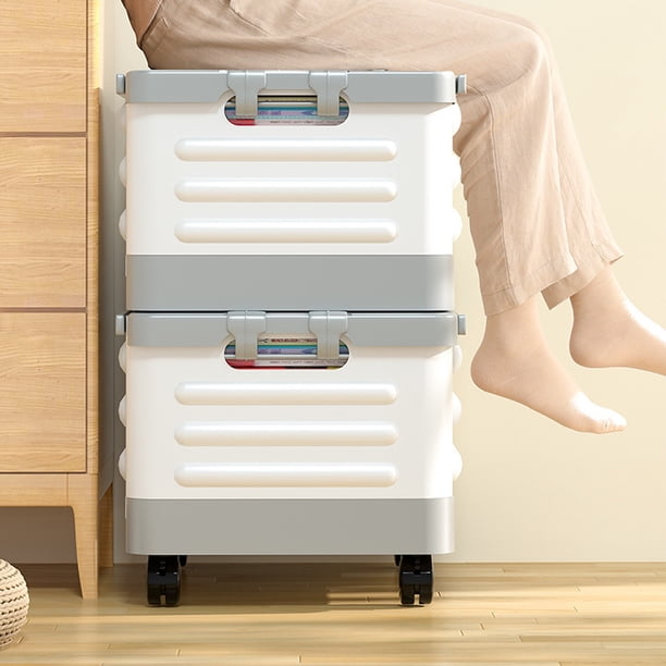 Caja Almacenamiento Madera Con Ruedas - Multiusos, Organizador Para Hogar Y Oficina, Práctica Y Decorativa