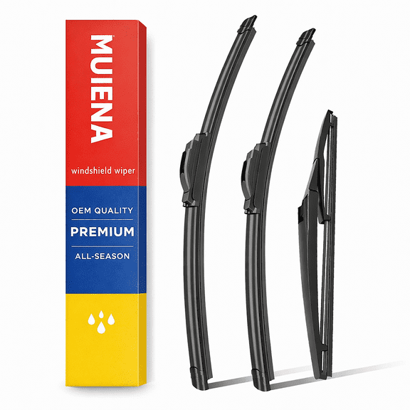 MUIENA Windshield Wipers Replacement for Mazda CX-5 2013-2016, OEM Quality Premium All-Season Front Rear Wiper Blades-24" 18" 14"(Pack of 3)