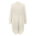 thumbnail image 4 of felwors Womens Long Cardigans Lightweight Open Front Long Sleeve Cardigan Sweater White, S, 4 of 5