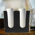 thumbnail image 4 of Vosarea Paper Cup Organizer Black Plastic Dispenser with Two Slots for Coffee Station Countertop, 4 of 6