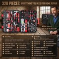 thumbnail image 4 of Fenbeli 328-Piece Home Tool Kit with Socket Wrench Ratchet Pliers Screwdrivers and Portable Carrying Case for Household DIY Auto Repair, 4 of 10
