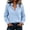 Blue(Ladies Tops), variant on Women's Gingham Plaid Button Down Shirts Elegant Long Sleeve Ruffle Collar Blouses Lightweight Casual Fall Work Tops