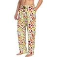 thumbnail image 3 of Kdxio Colorful Leaves Print Men's Sleep Pajama Pant Lounge Pants with Pockets, 3 of 8