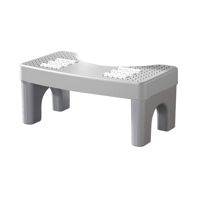 Btomtd Toilet Stool Squatting Poop Stool Bathroom Potty Step Stool Toilet Assistance Steps Step Stool Fits All Toilets Detachable Stackable, White
