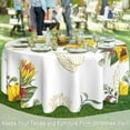 thumbnail image 3 of Sunflower Butterfly Round Table Cloth 60 Inch,Watercolor Floral Tablecloth Waterproof Stain Wrinkle Resistant Washable Circle Table Cover for Home Kitchen Dining Room Party Outdoor Picnic, 3 of 6